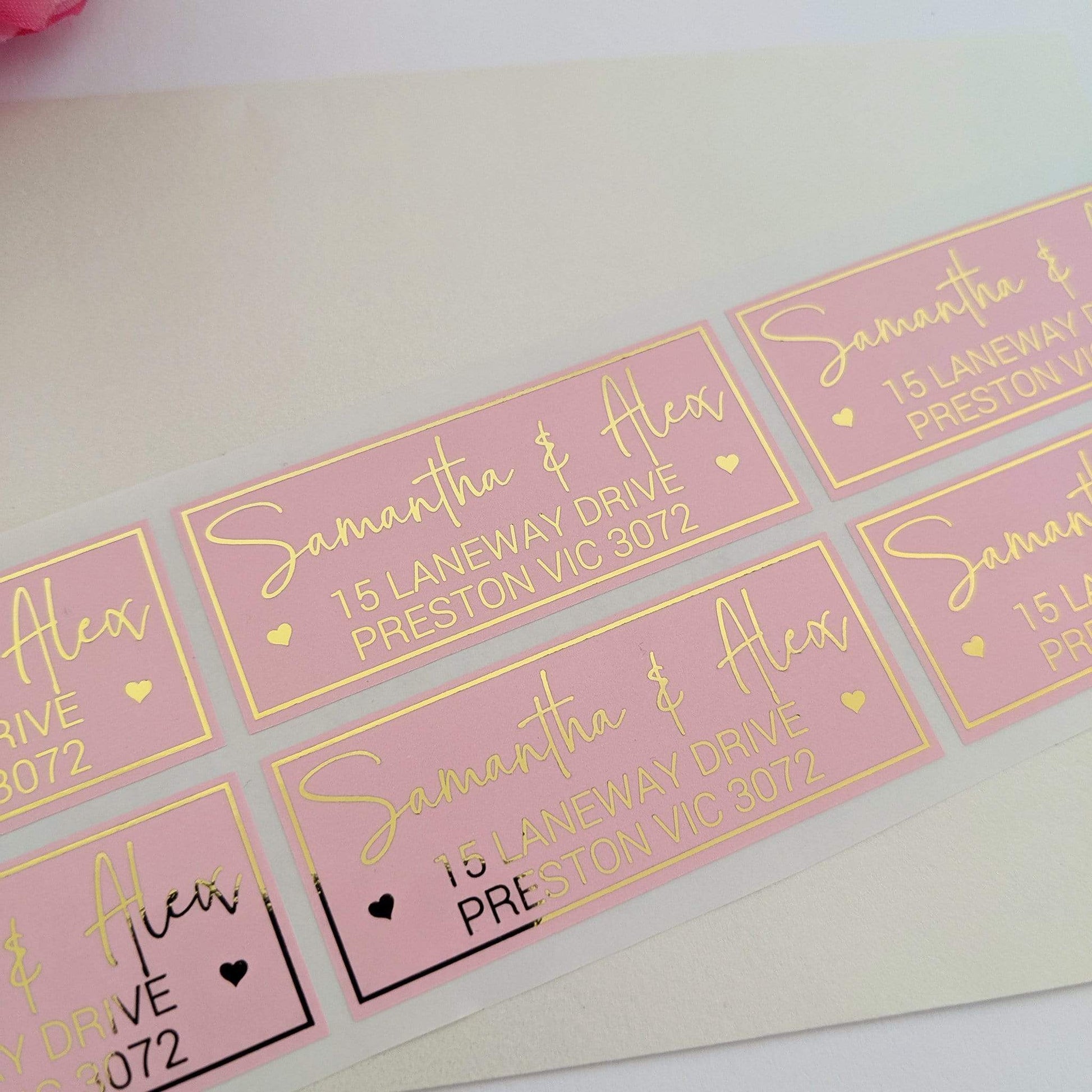 E&L Designs Return Address Labels - Colour with Foil