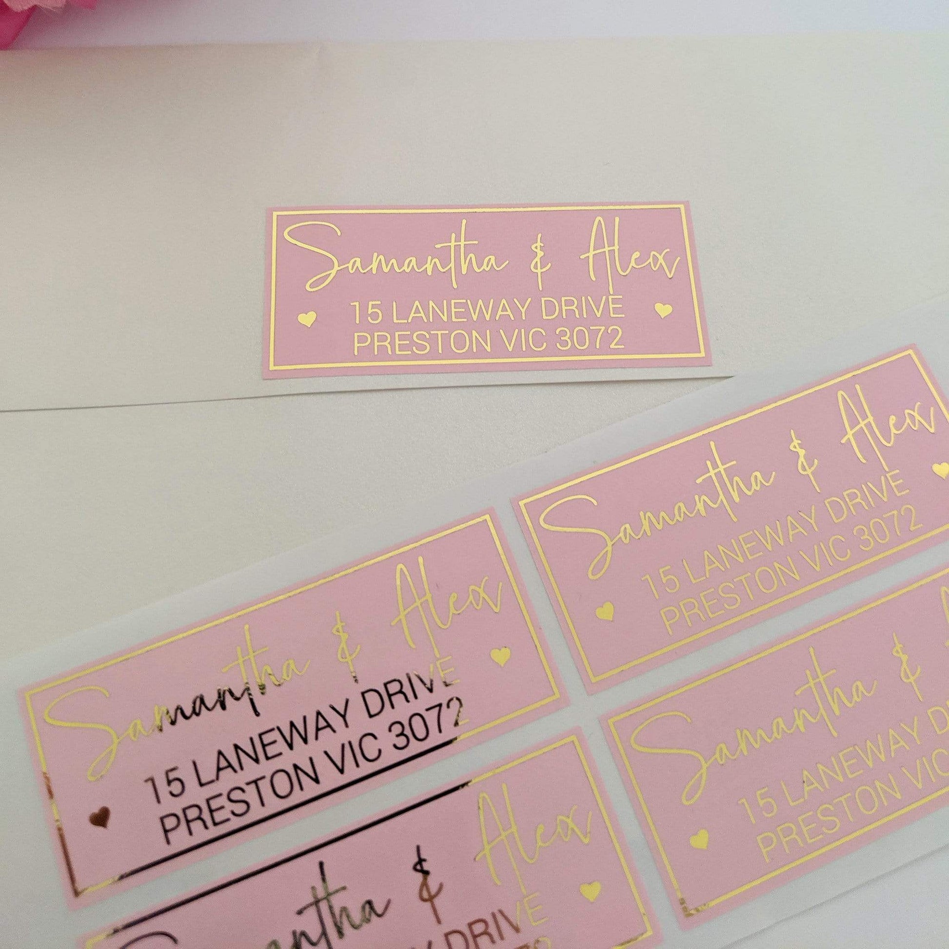 E&L Designs Return Address Labels - Colour with Foil
