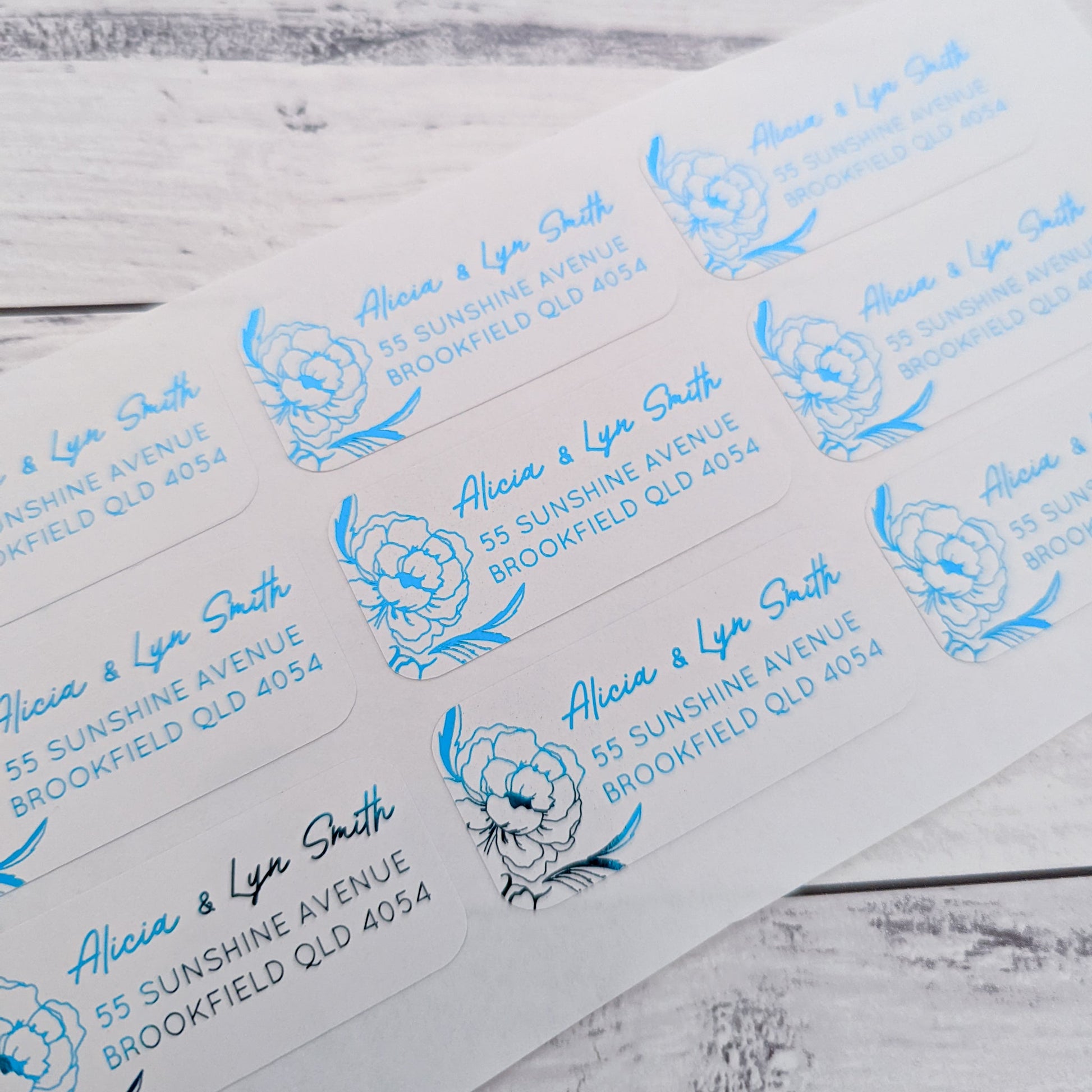 E&L Designs Return Address Labels, Delicate Flower