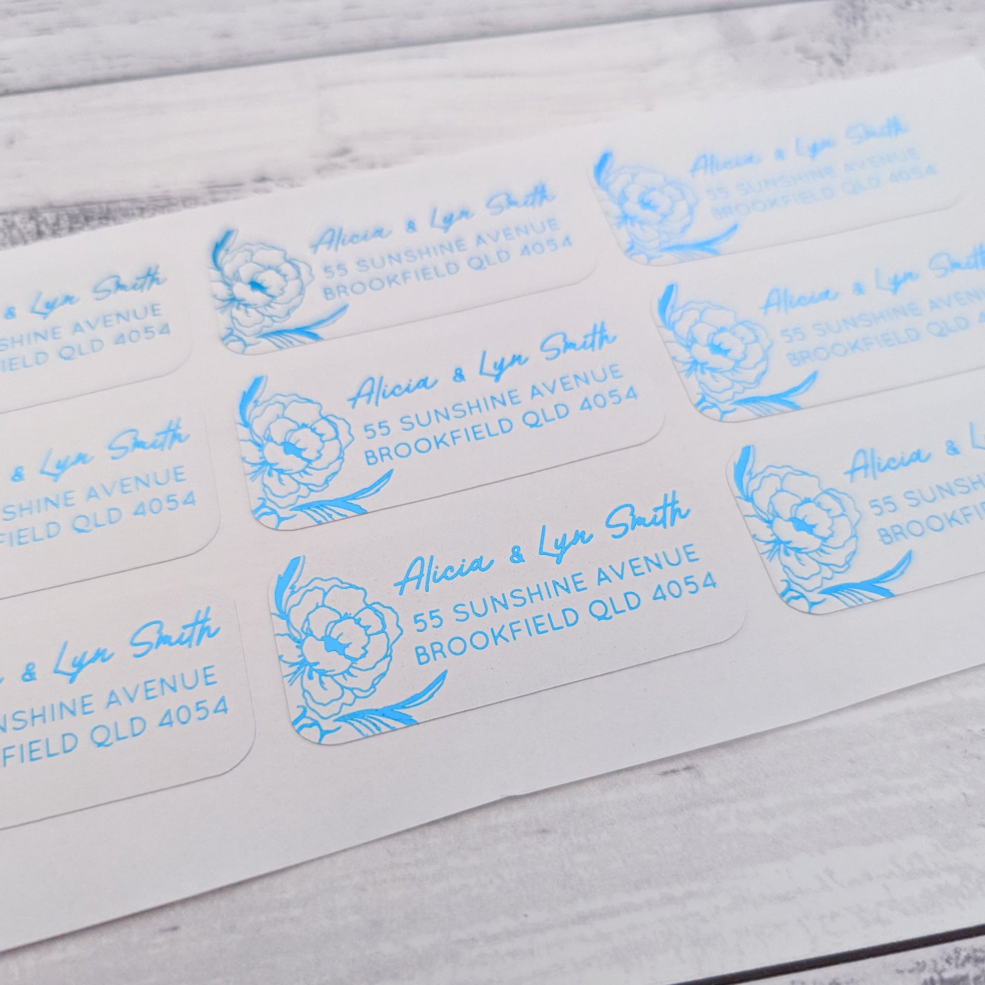 E&L Designs Return Address Labels, Delicate Flower