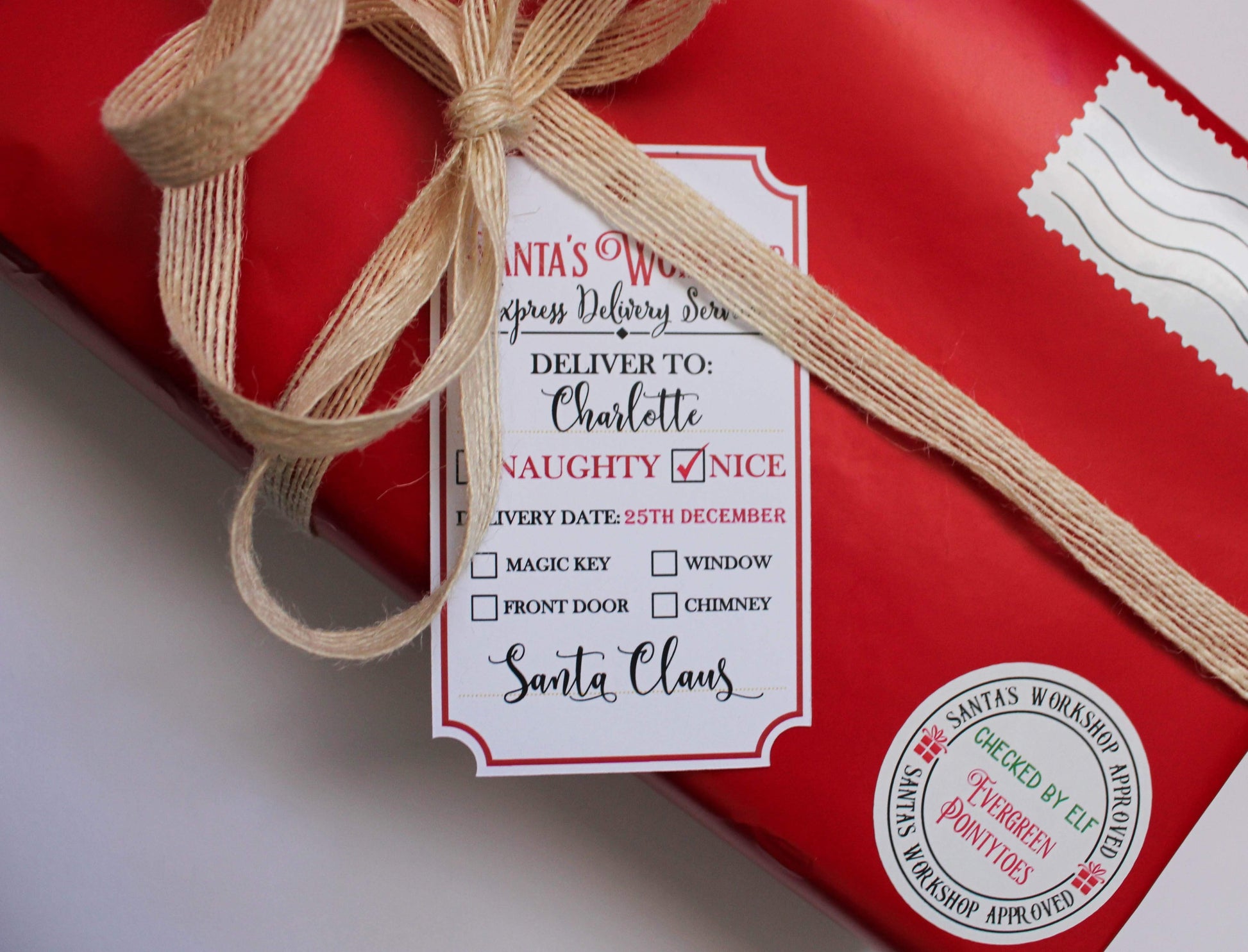 E&L Designs Santa & North Pole Delivery Tag and Sticker Set