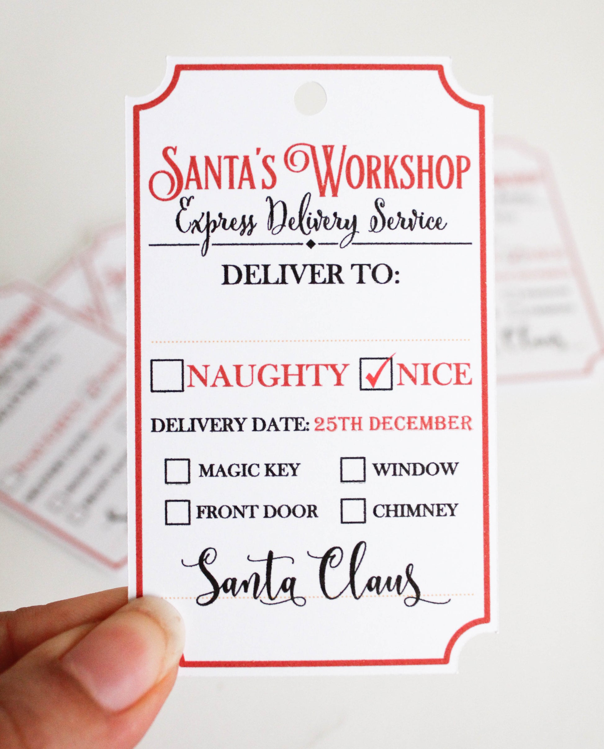 E&L Designs Santa & North Pole Delivery Tag and Sticker Set