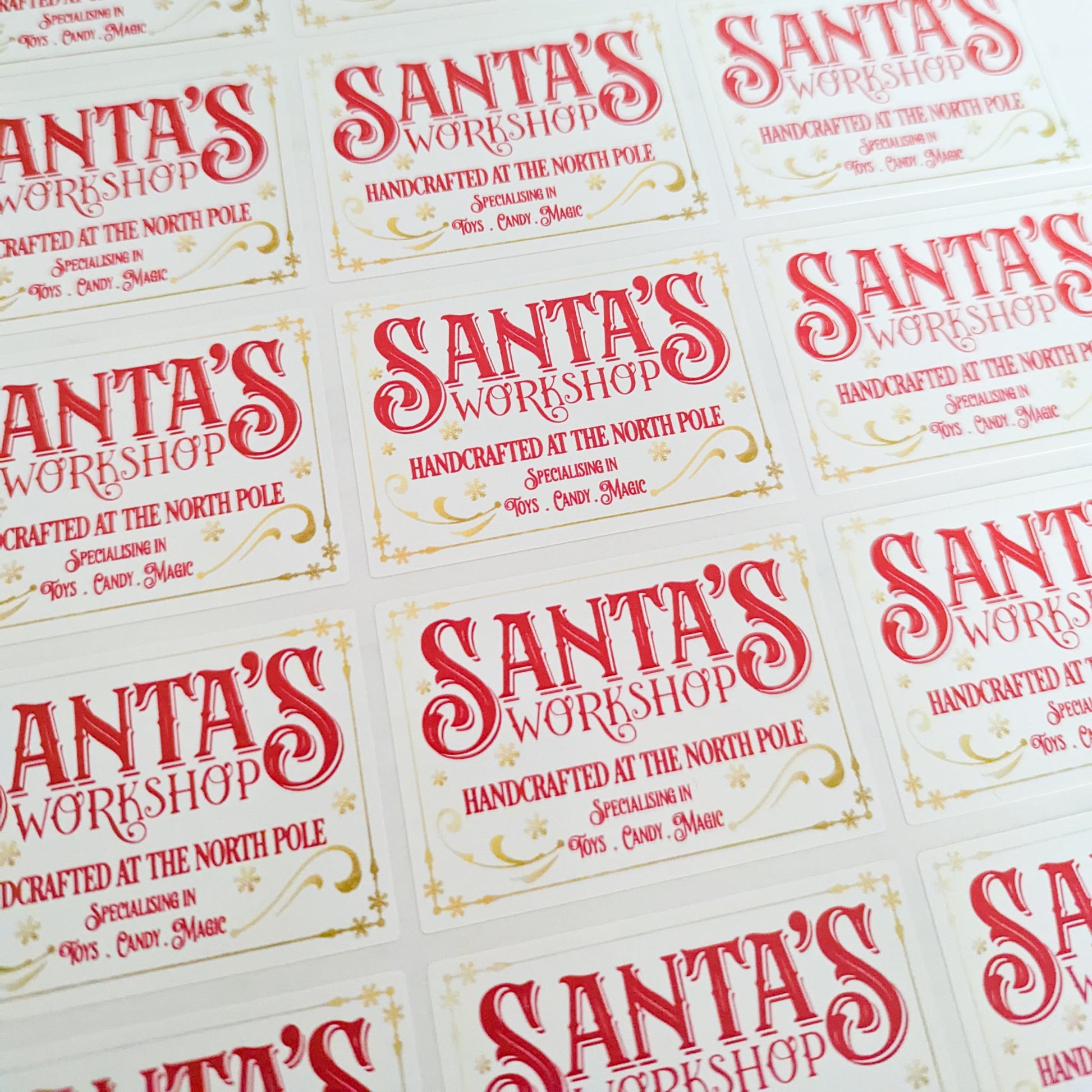 E&L Designs Santa's Workshop Stickers, Printed