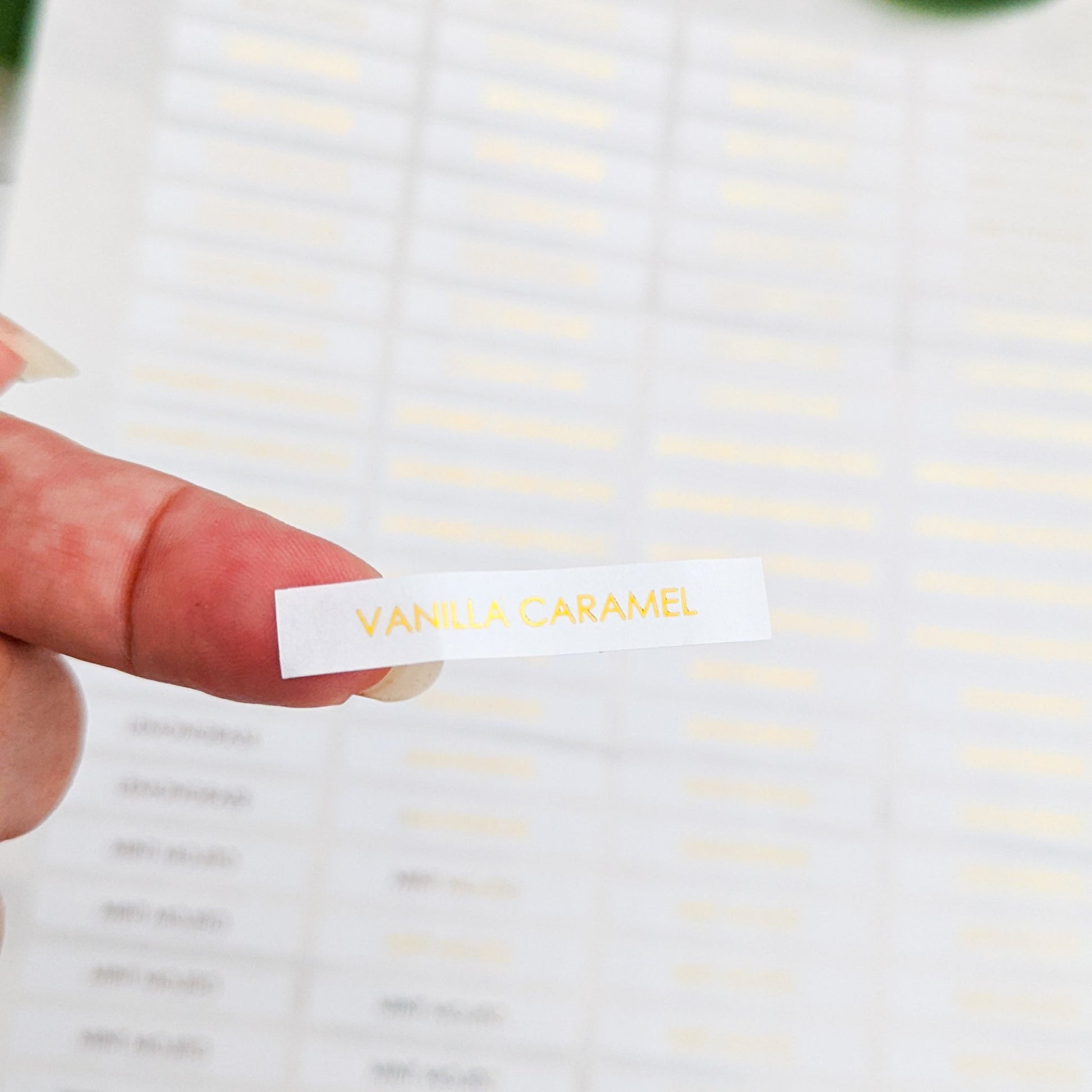 E&L Designs Small Scent Stickers for Candles - White with Foil