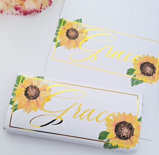 E&L Designs Sunflower Chocolate Wrappers, Set of 10