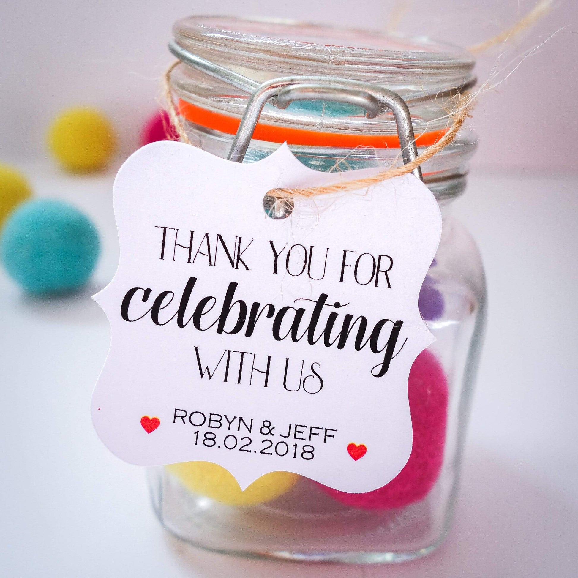 E&L Designs Thank You For Celebrating With Us Gift Tags - Pack of 24