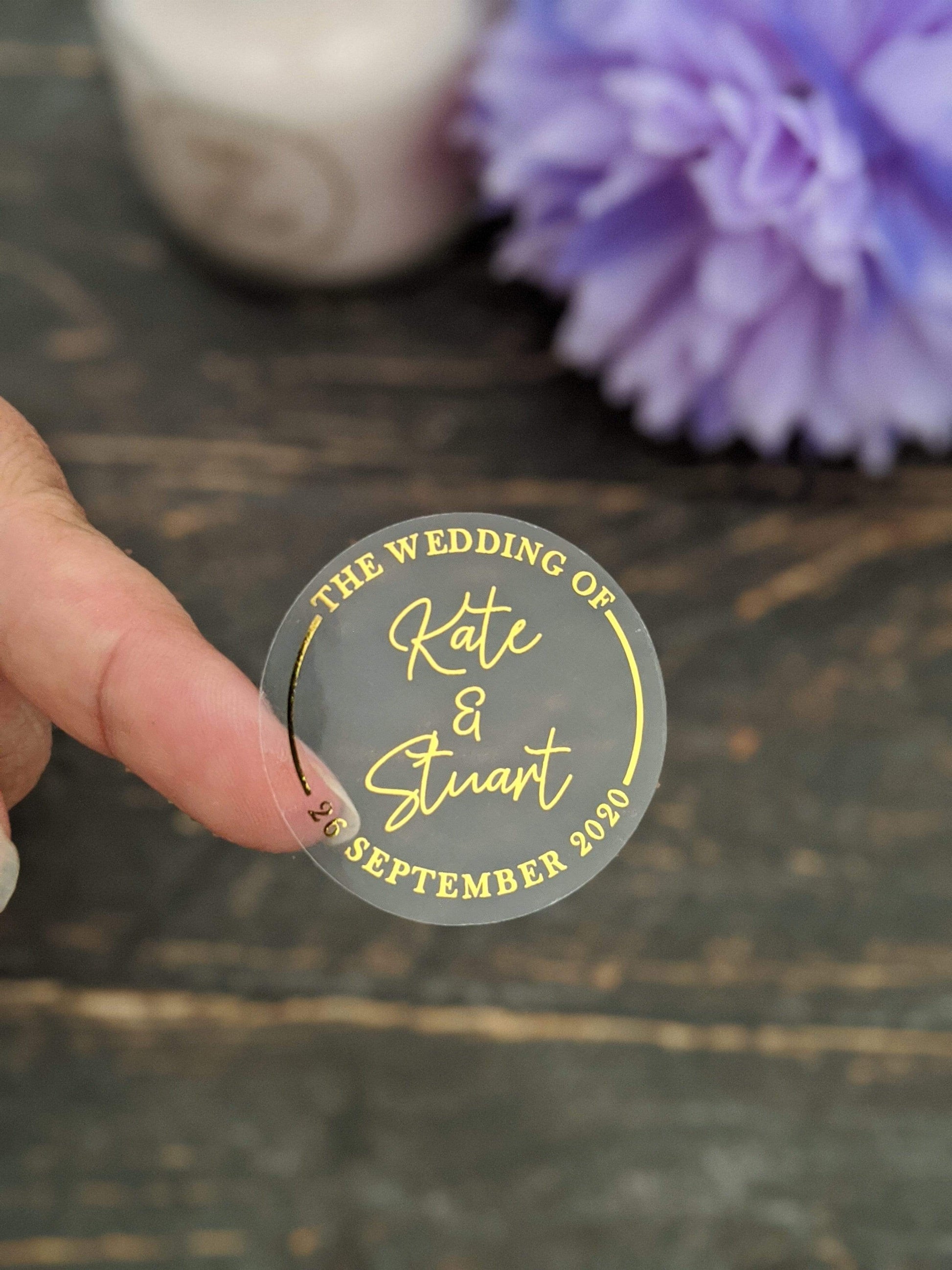 E&L Designs The Wedding of Clear Foil Stickers