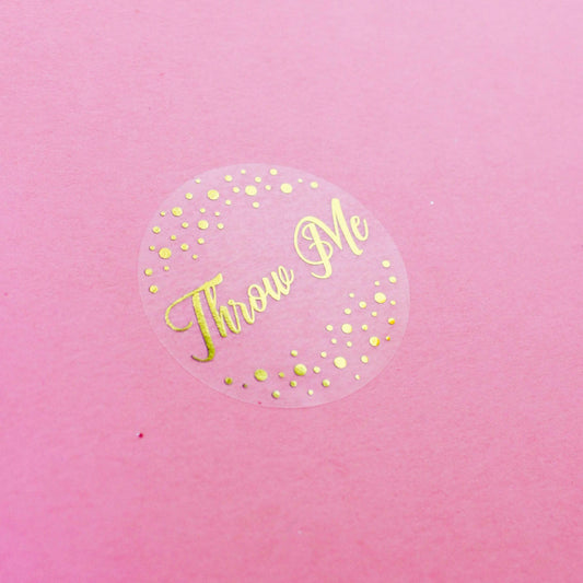 E&L Designs Throw Me Confetti Clear Seal Stickers
