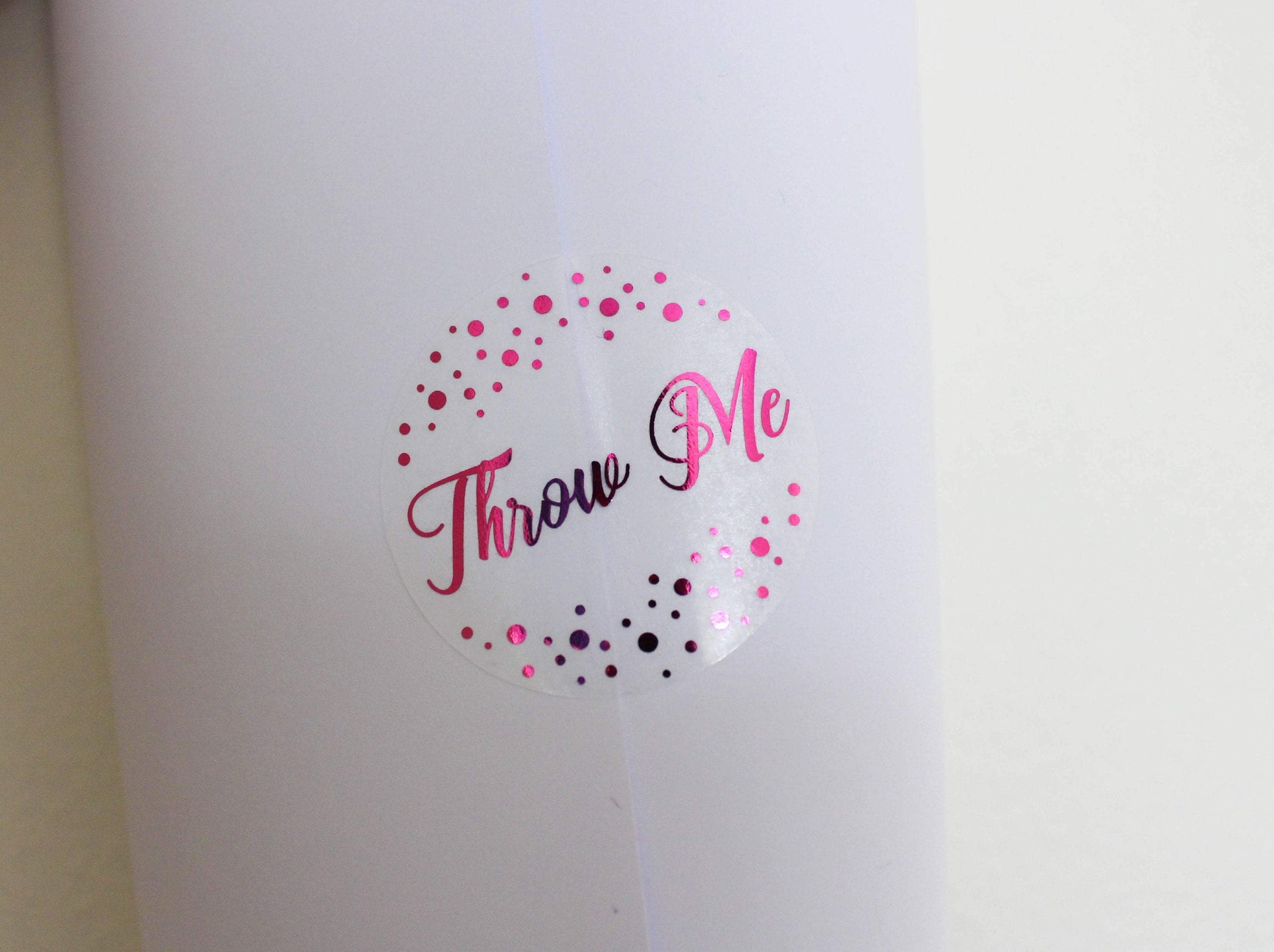 E&L Designs Throw Me Confetti Clear Seal Stickers