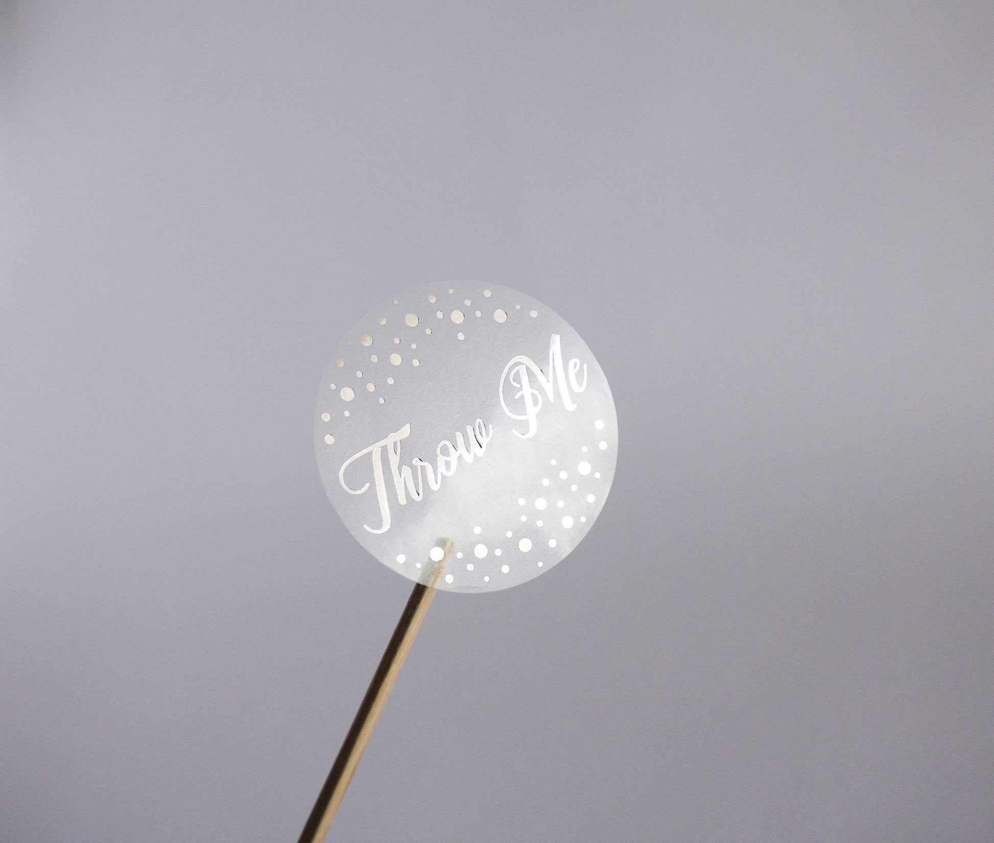 E&L Designs Throw Me Confetti Clear Seal Stickers