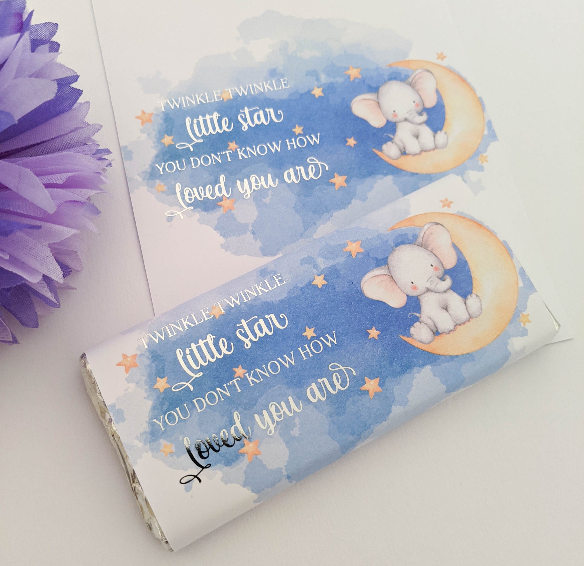 E&L Designs Twinkle Twinkle Little Star Chocolate Wrappers, Set of 10