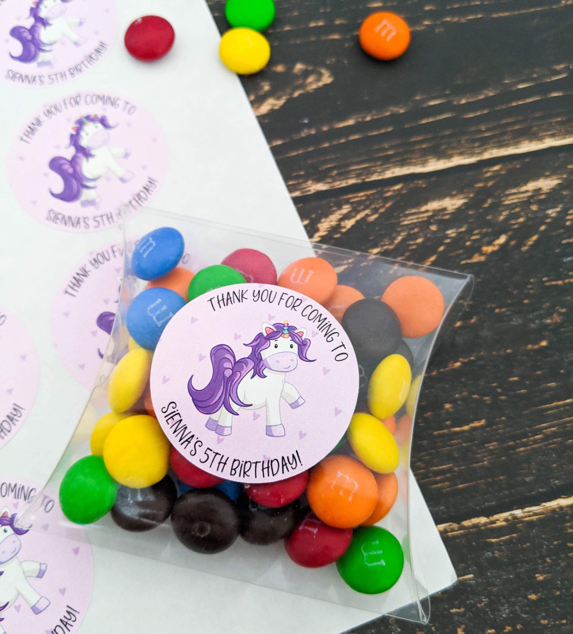 E&L Designs Unicorn Party Stickers