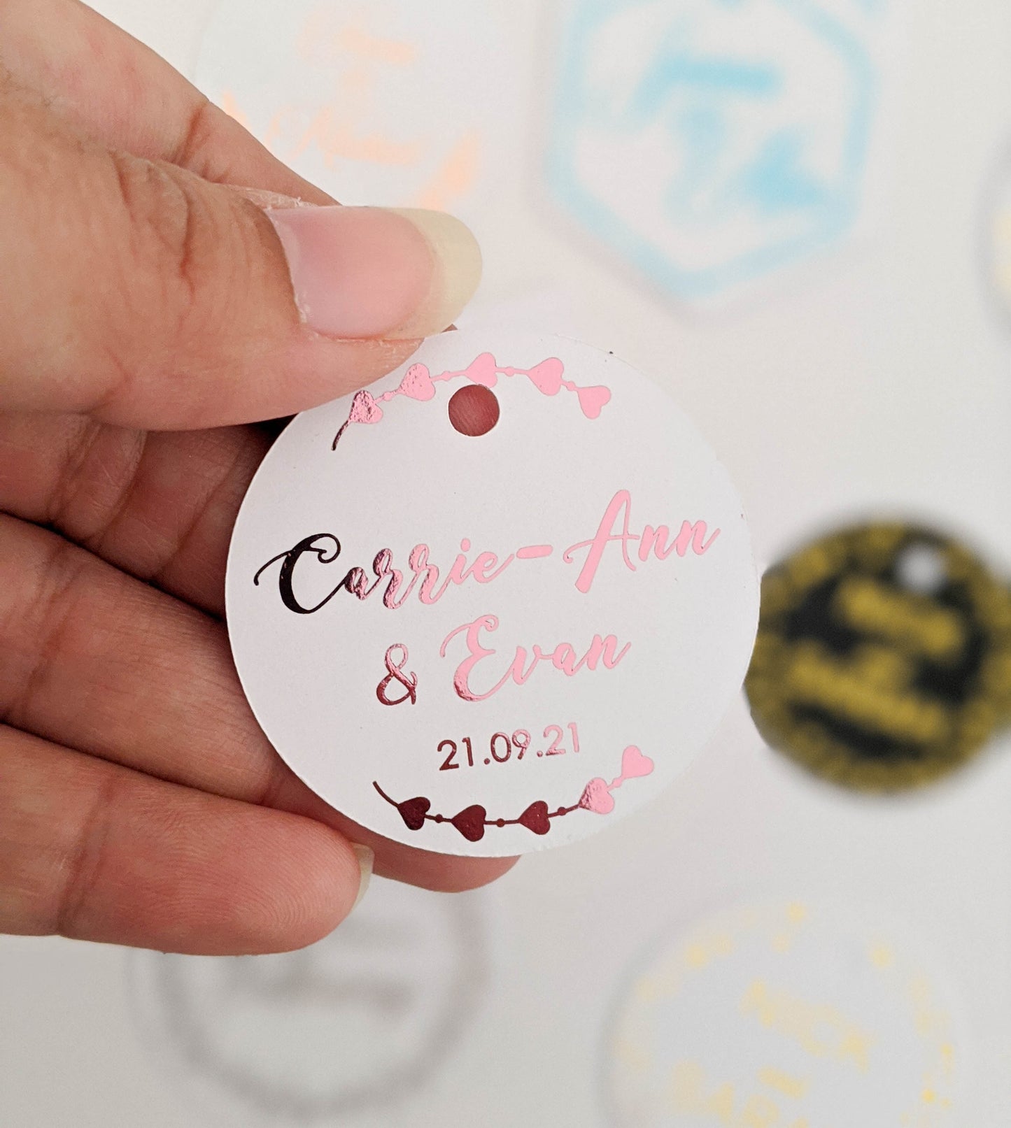 E&L Designs Wedding Tag Collection - Foil Gift Tags x10