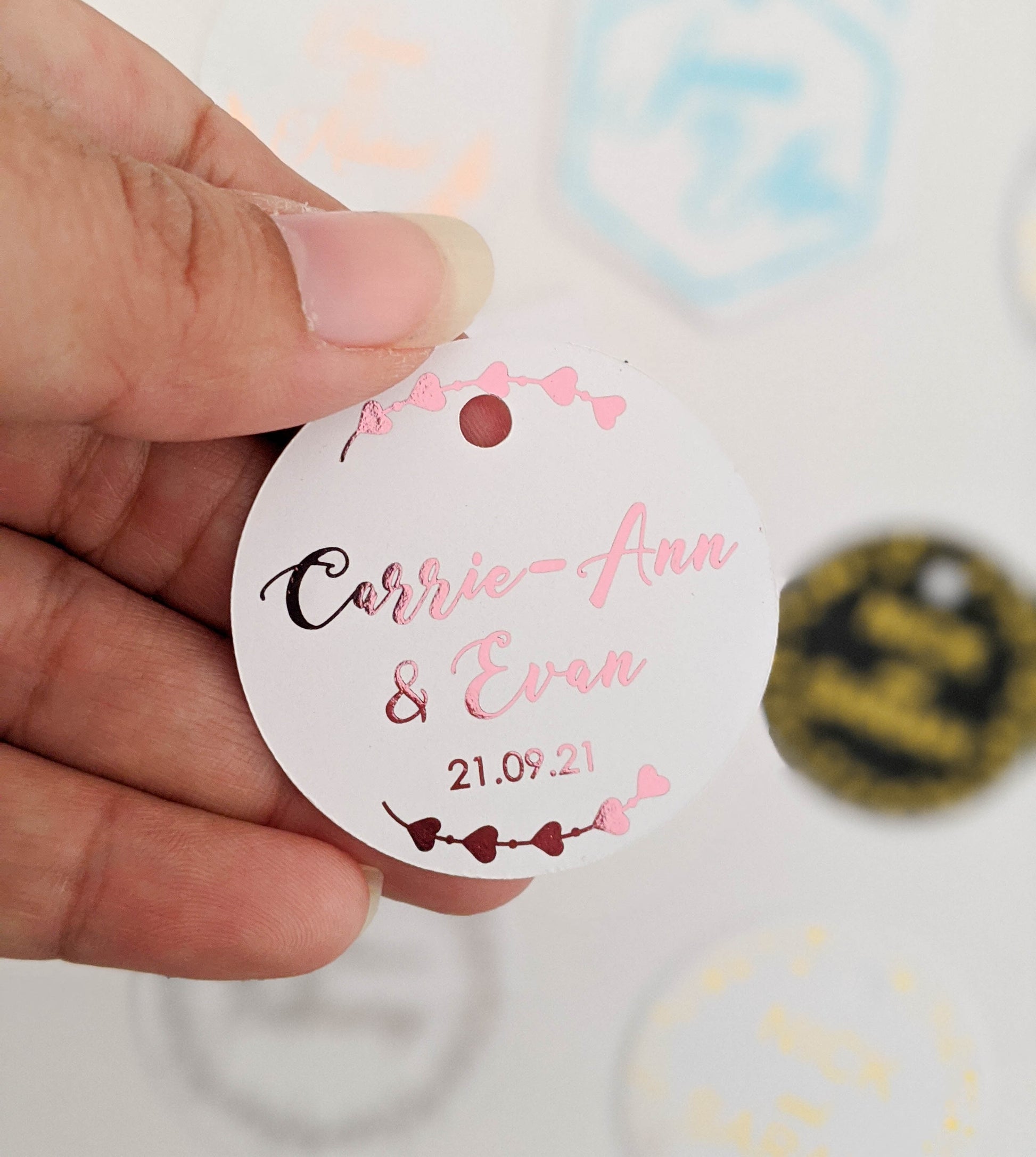 E&L Designs Wedding Tag Collection - Foil Gift Tags x10