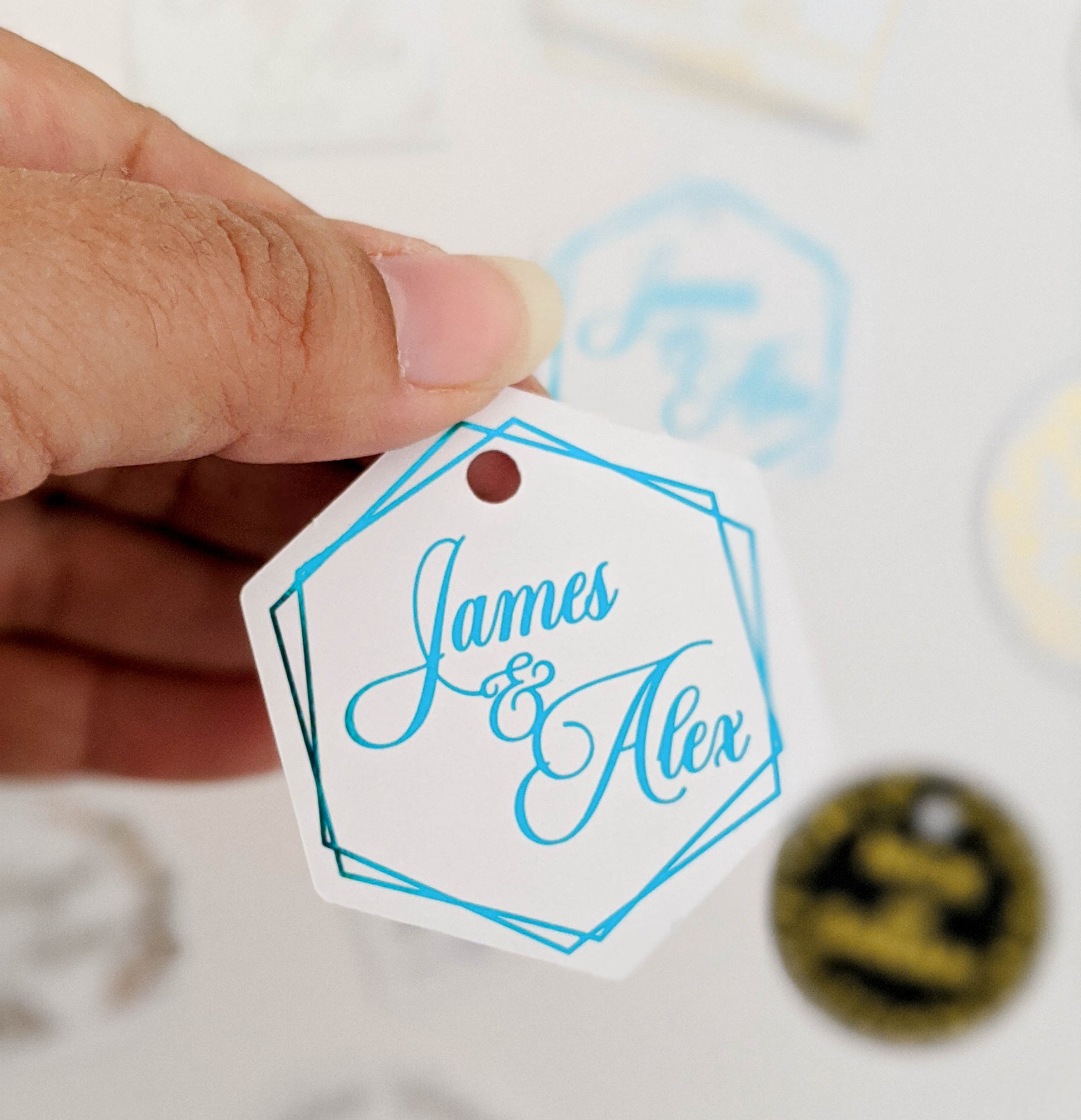 E&L Designs Wedding Tag Collection - Foil Gift Tags x10