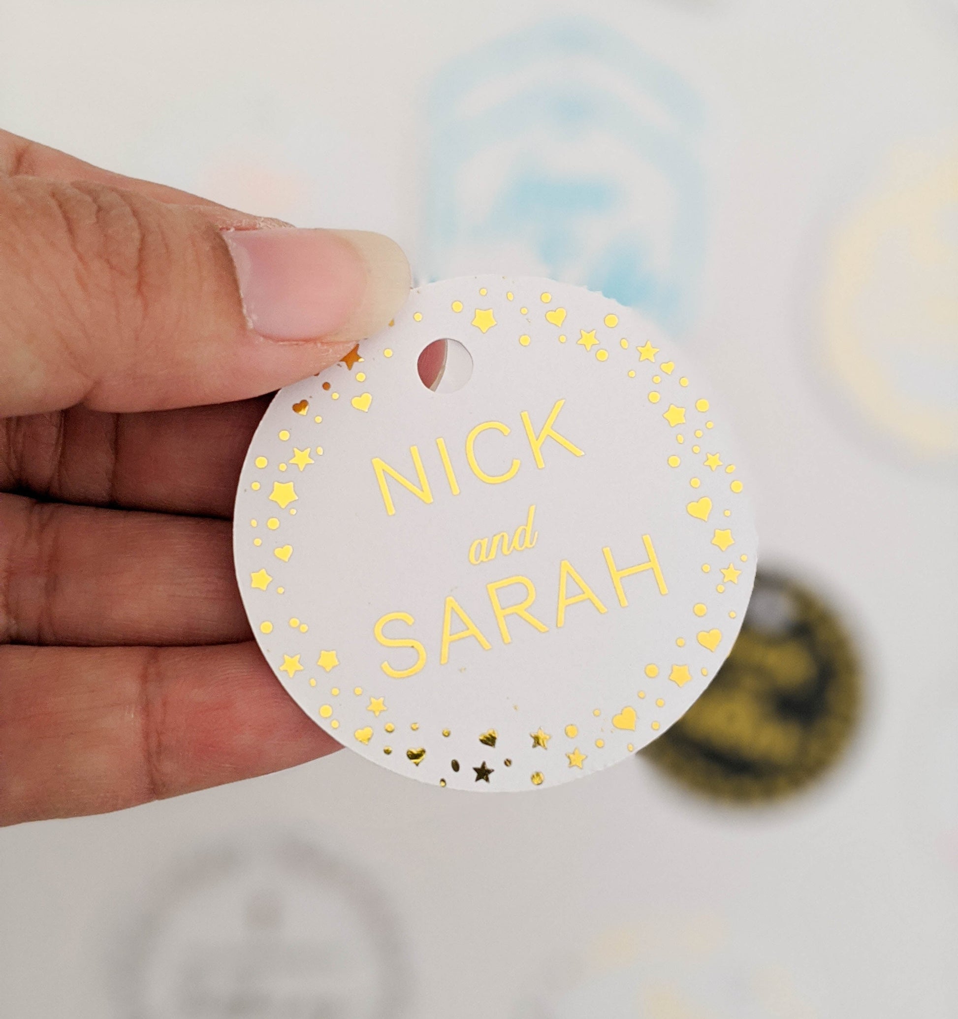 E&L Designs Wedding Tag Collection - Foil Gift Tags x10