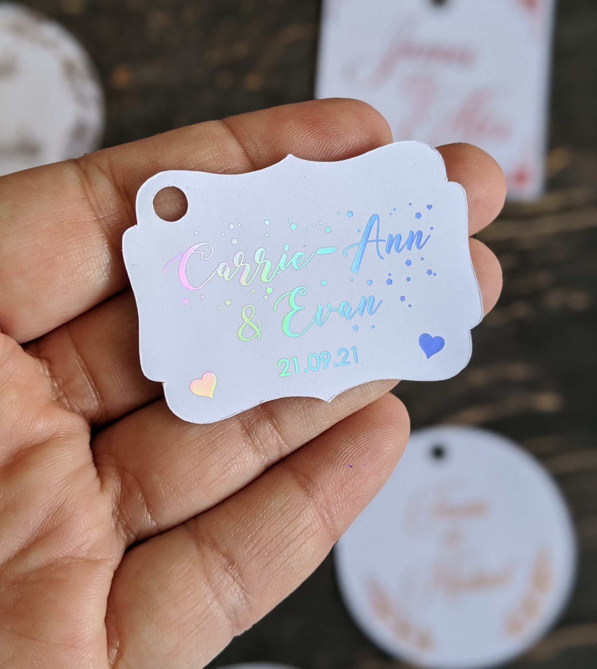 E&L Designs Wedding Tag Collection - Foil Gift Tags x10