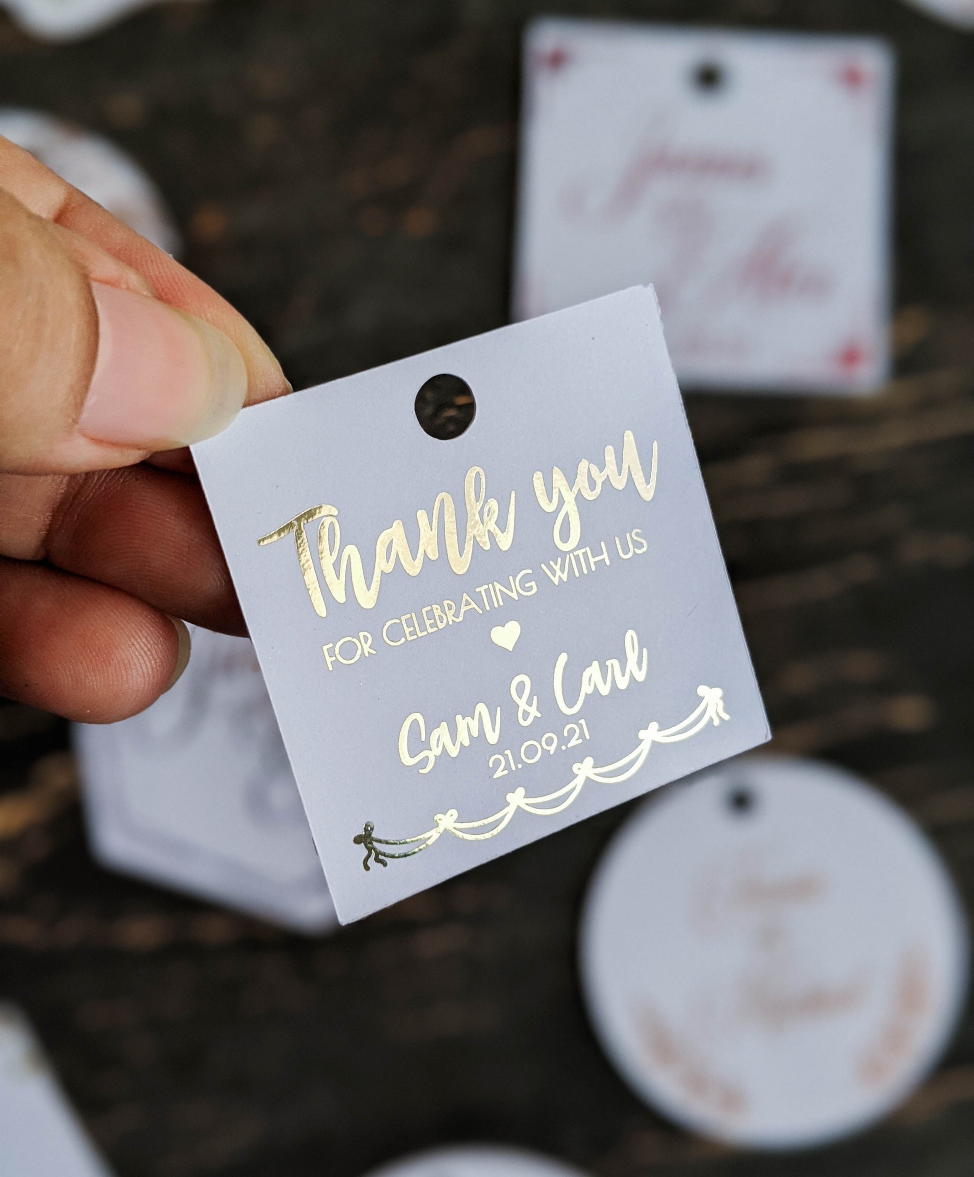 E&L Designs Wedding Tag Collection - Foil Gift Tags x10