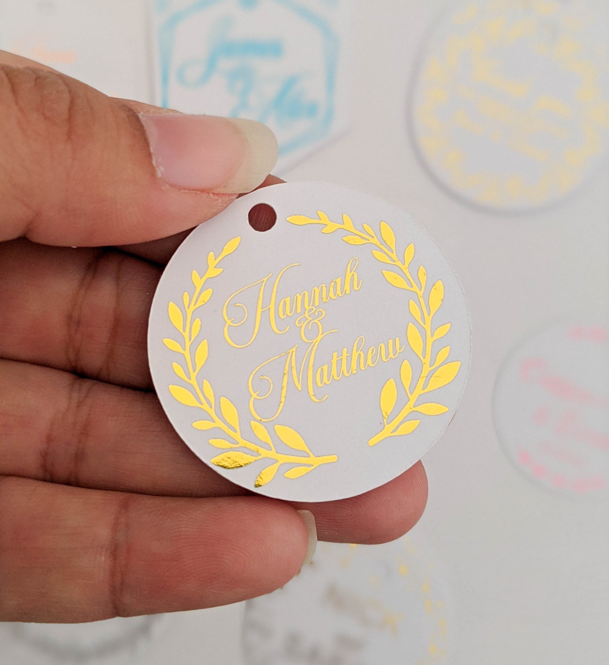 E&L Designs Wedding Tag Collection - Foil Gift Tags x10