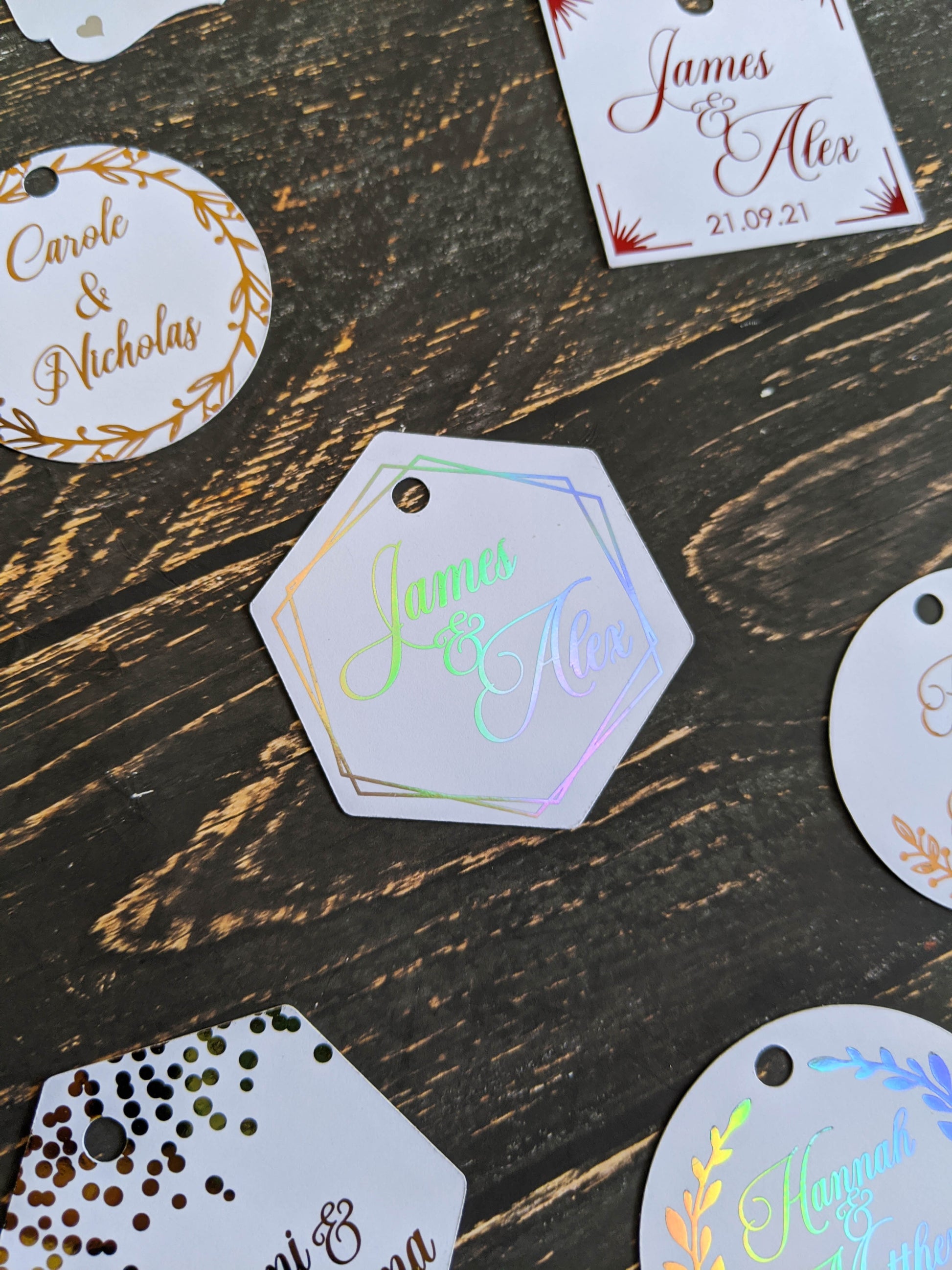 E&L Designs Wedding Tag Collection - Foil Gift Tags x10