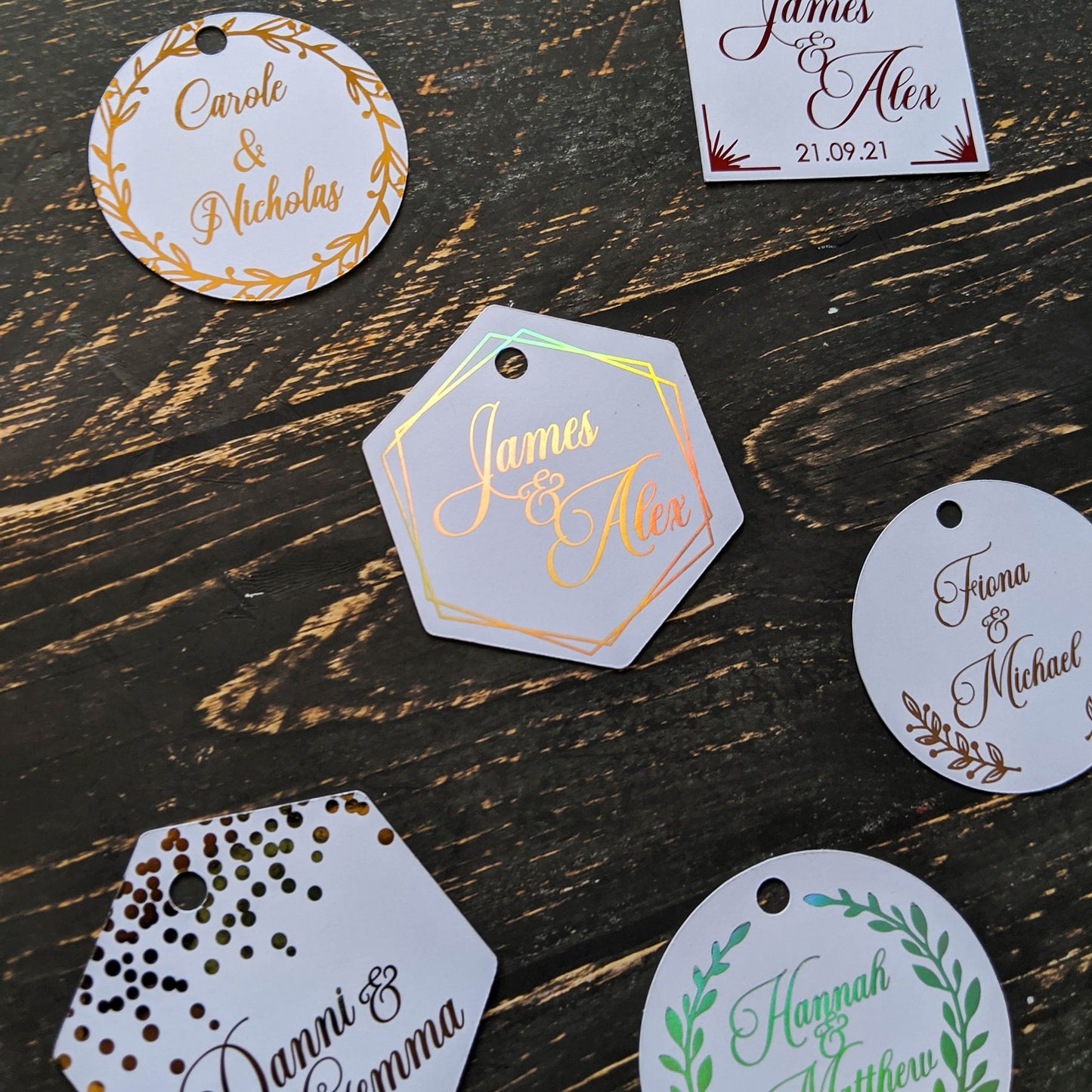 E&L Designs Wedding Tag Collection - Foil Gift Tags x10