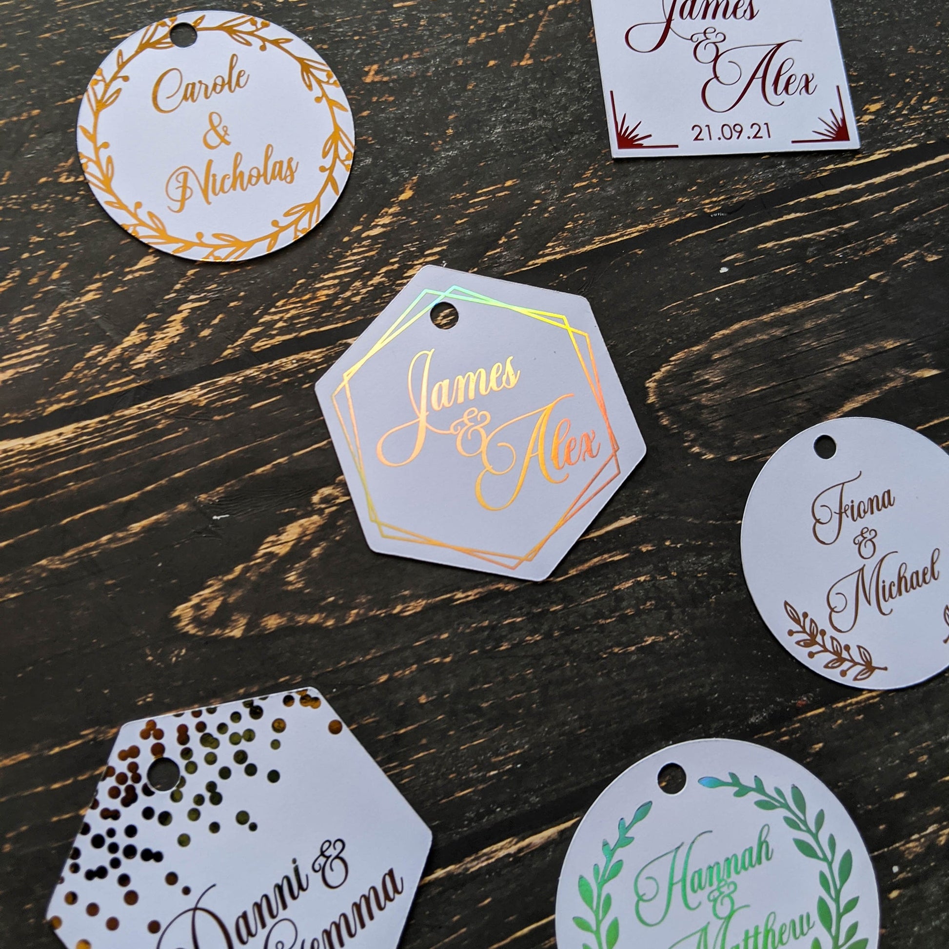 E&L Designs Wedding Tag Collection - Foil Gift Tags x10
