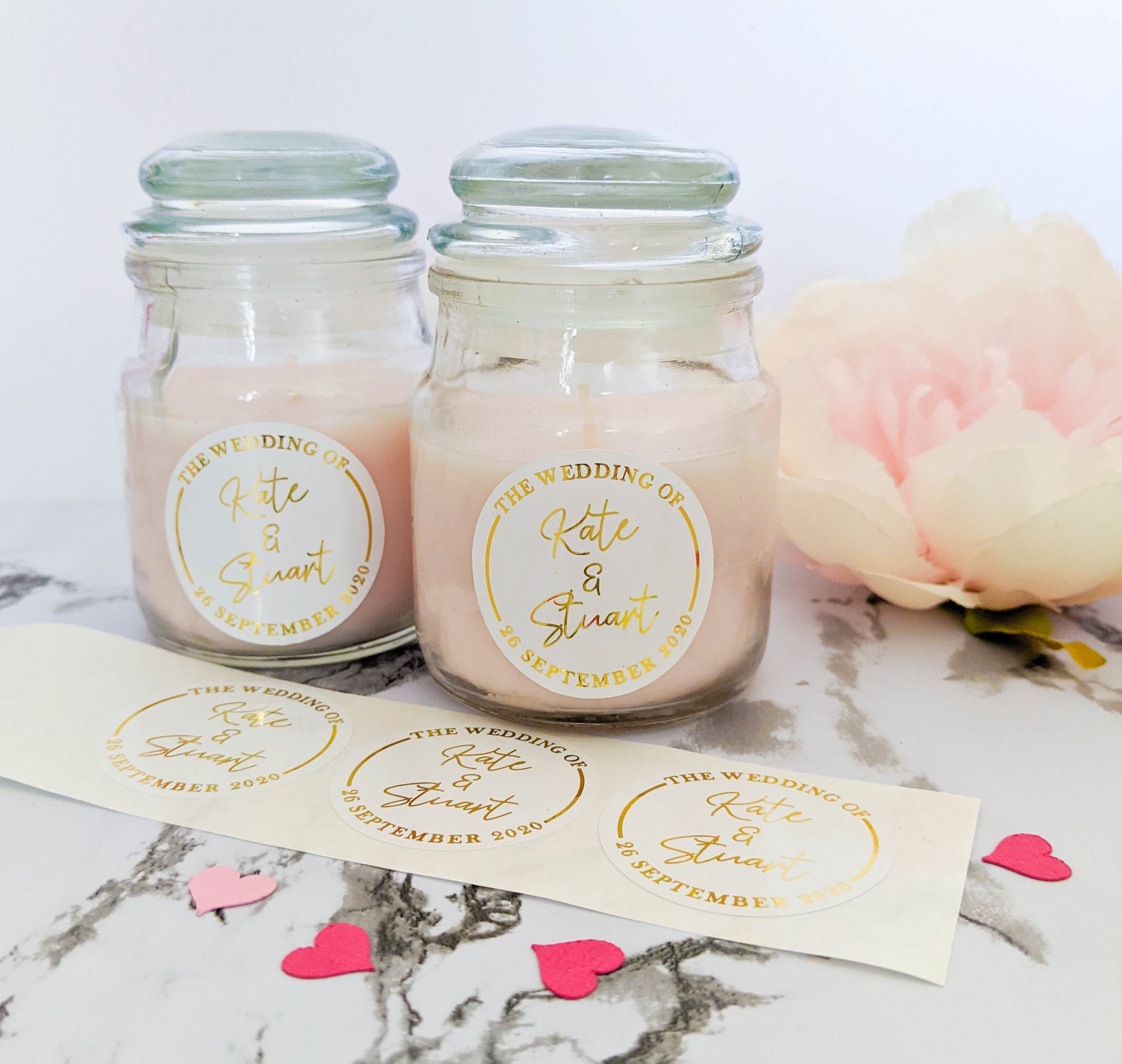 E&L Designs White The Wedding of Foil Stickers
