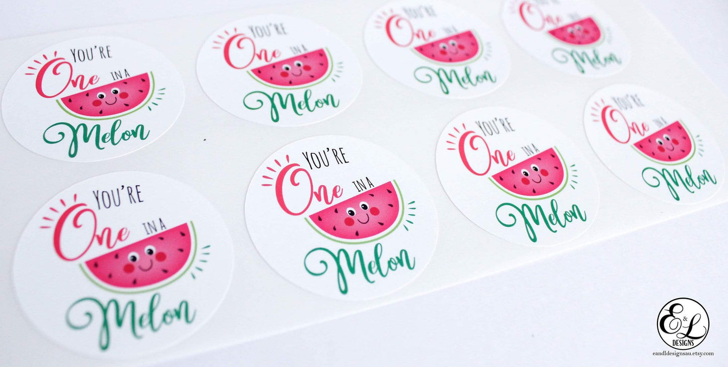 E&L Designs You're One in a Melon Sticker - Watermelon Theme