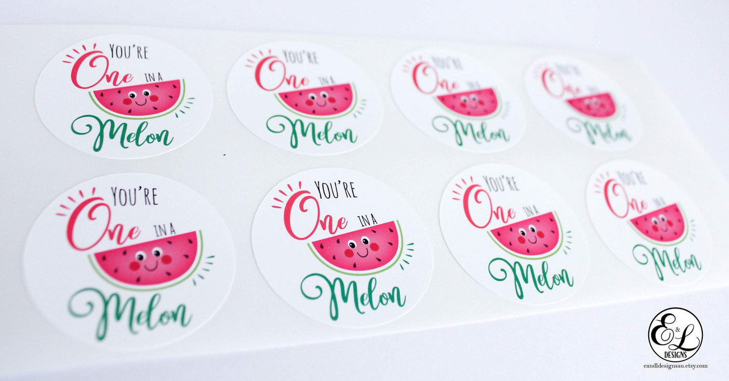 E&L Designs You're One in a Melon Sticker - Watermelon Theme